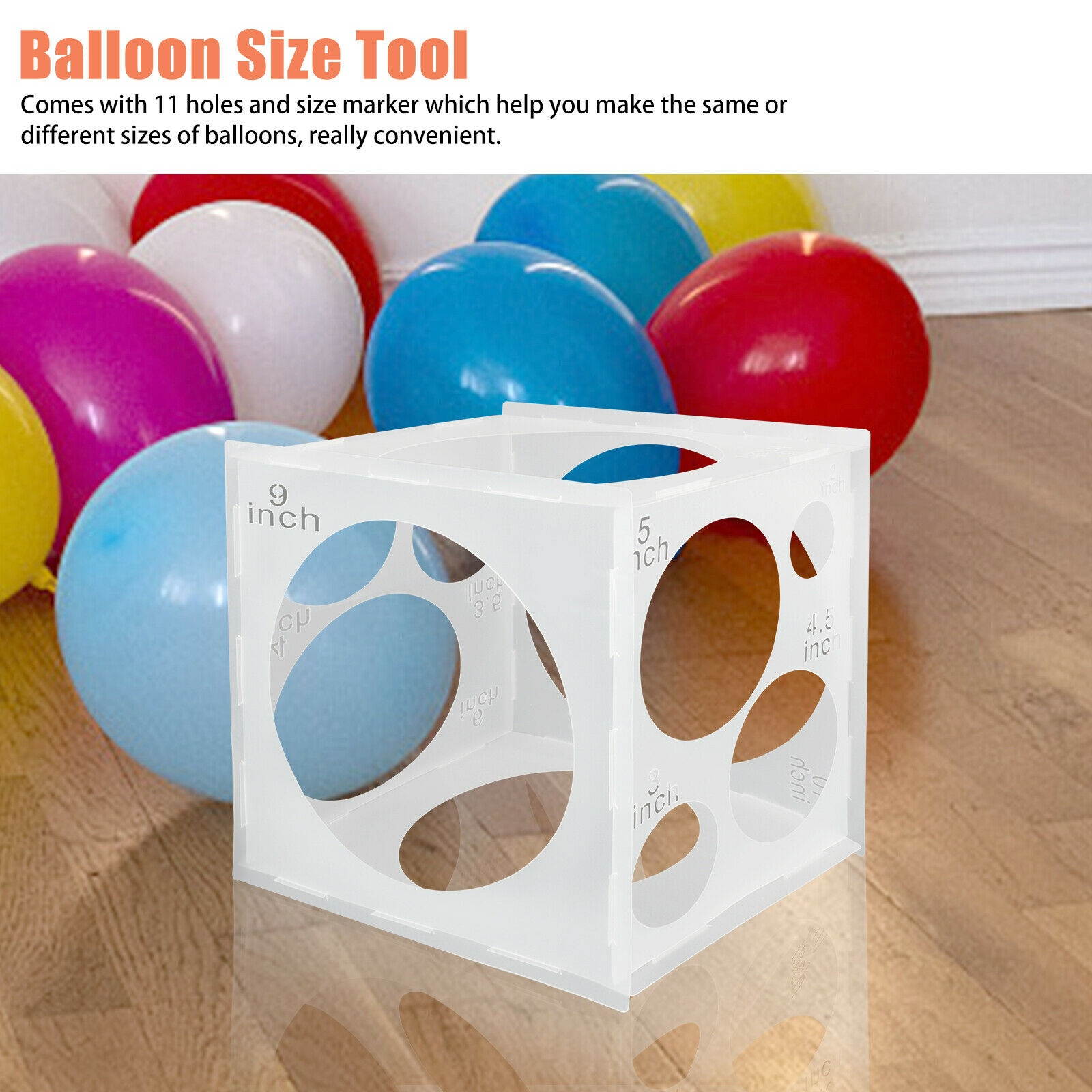 Balloon Sizer Ball Box Measurement Tool for Wedding Party 11 Holes 2 to 10 inch