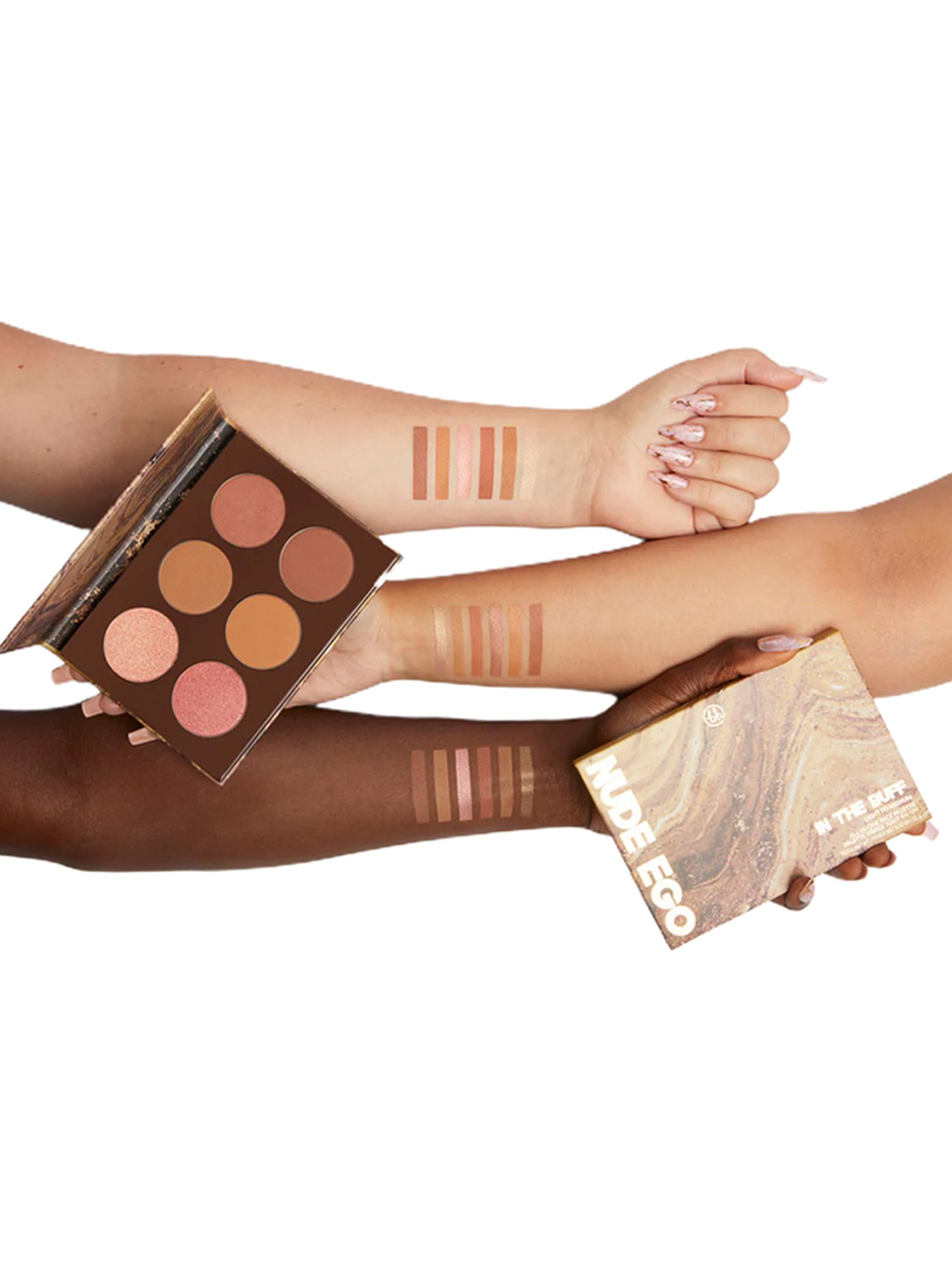 BH Cosmetics Nude Ego In The Buff All-in-One Face Palette Light To Medium - 15 gm