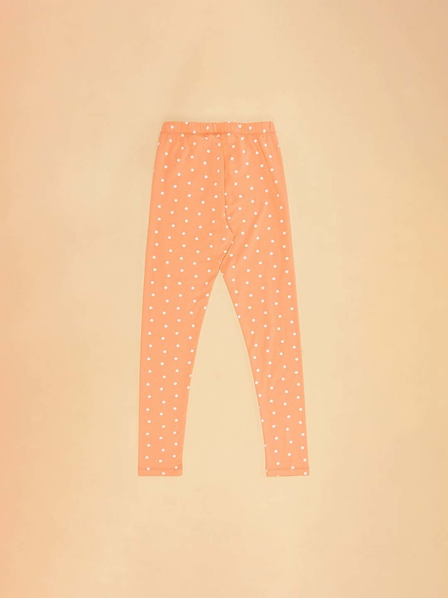 YU by Pantaloons Girls Navy & Orange Cotton Printed Leggings (Pack of 2)