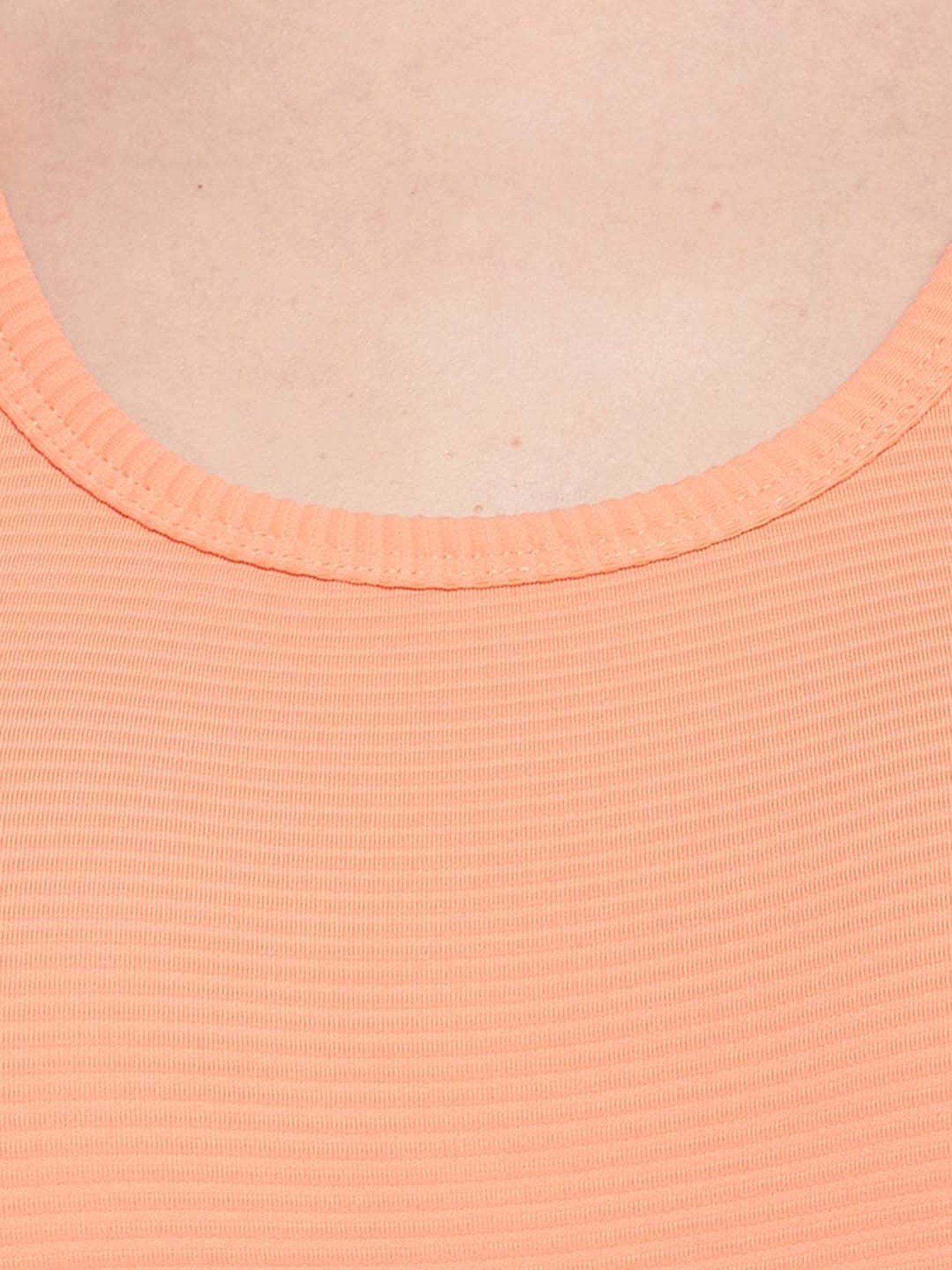 Clovia Orange Polyester Swimwear Bodysuit