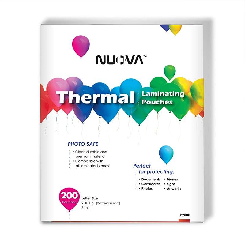 Premium Thermal Laminating Pouches 9 x 115Letter Size3 mil 200 Pack LP200H