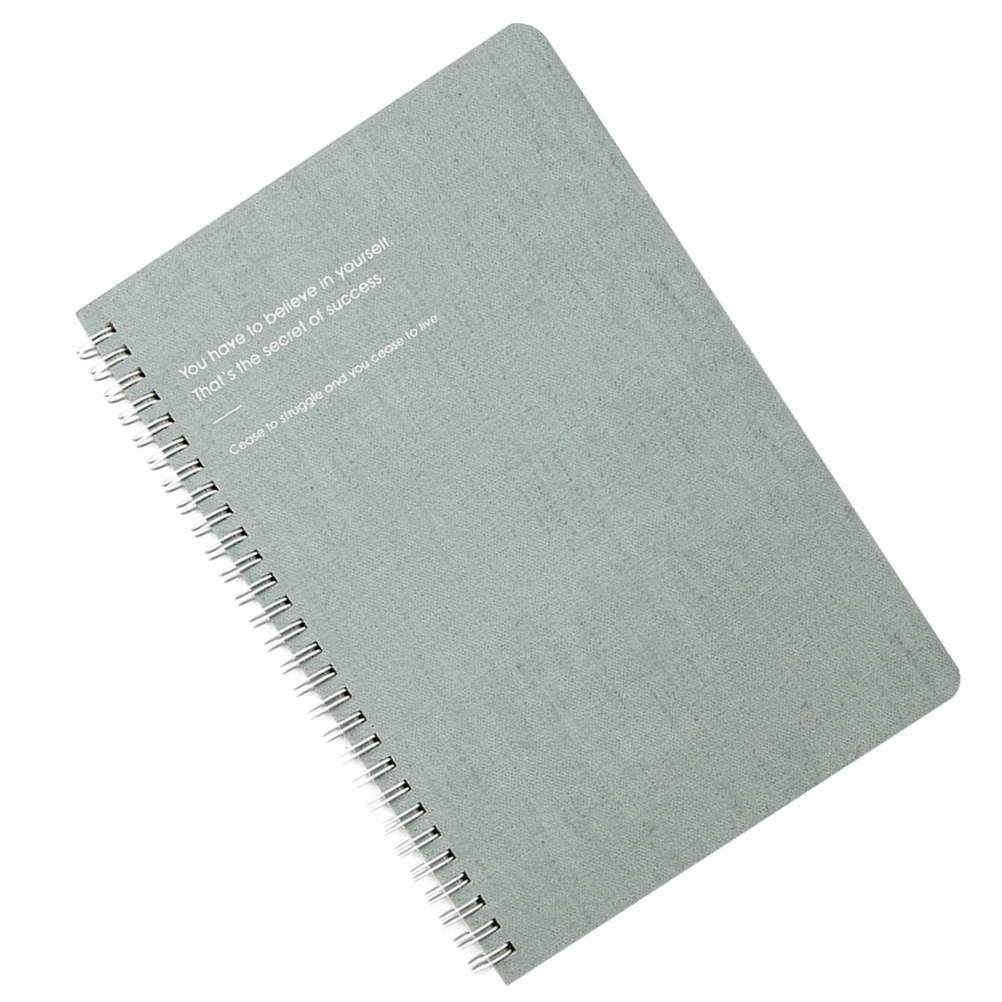 2pcs Side-spiral Notebooks Simple Cover Notepad Students Stationery Prcatical Work-book for Man Woman (A5 Black Blue)