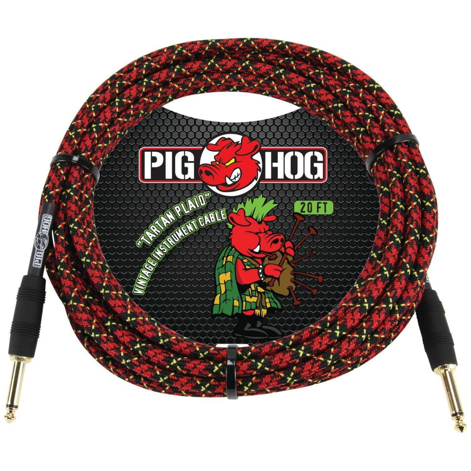 Pig Hog Tartan Plaid Instrument Cable 20ft