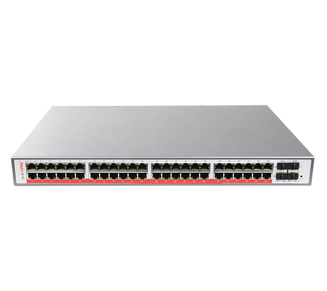ONV-POE36048PFM 48x 10/100/1000M RJ45 ports Managed Ring PoE Switch compliant with both IEEE 802.3af/at standard