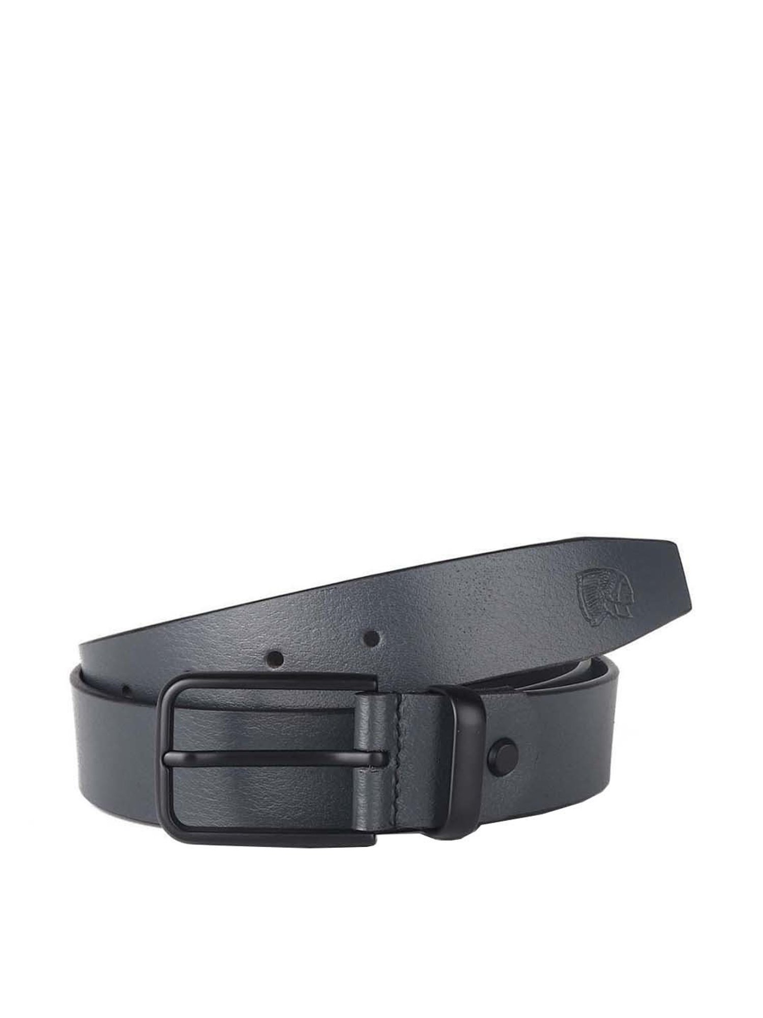 Red Chief Grey Leather Waist Belt for Men