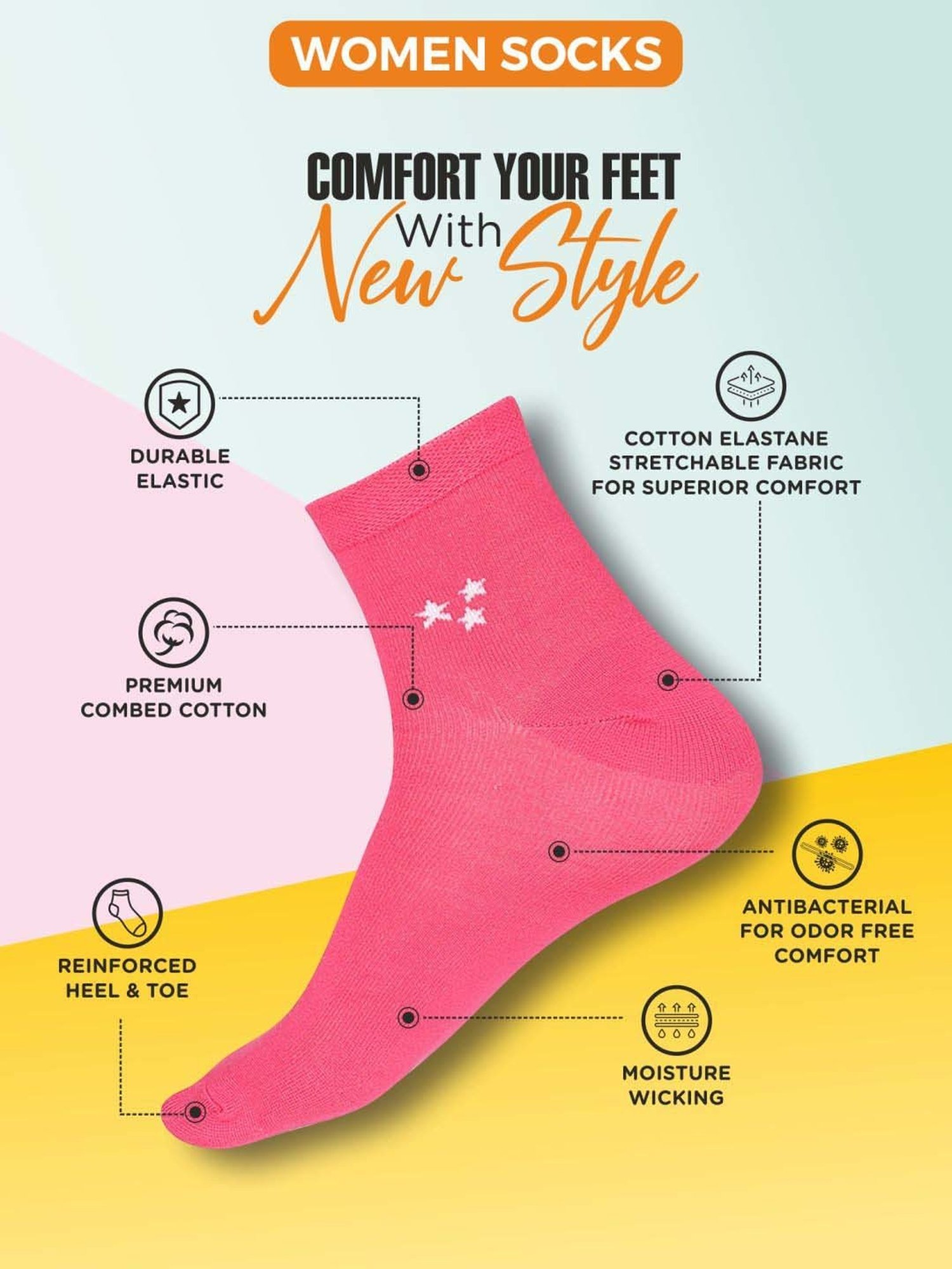 Bodycare Anthra Melange Ankle Socks - Pack Of 3