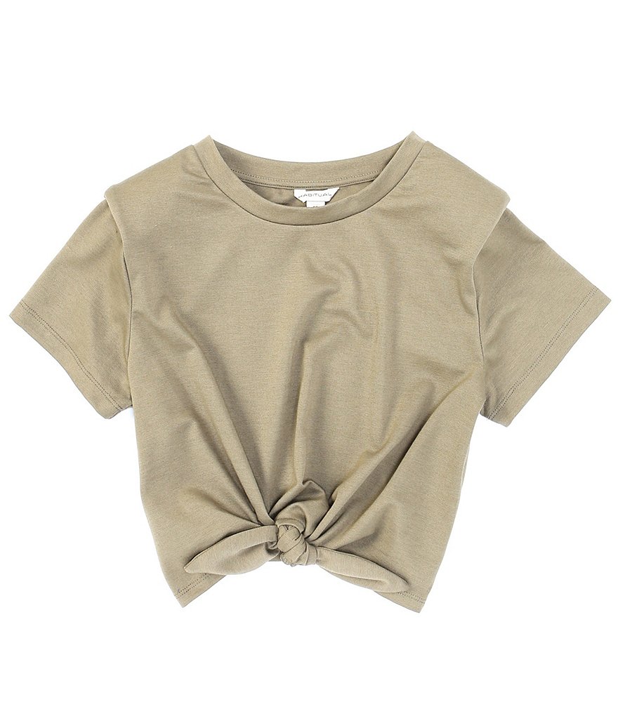 Habitual Big Girls 7-16 Short-Sleeve Tie-Waist Top