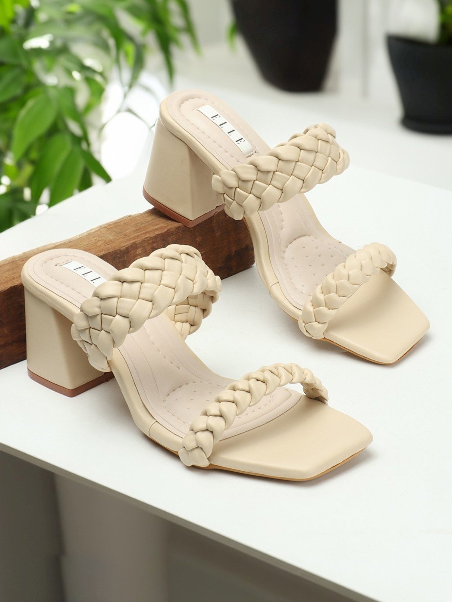 Elle Women's Beige Casual Sandals