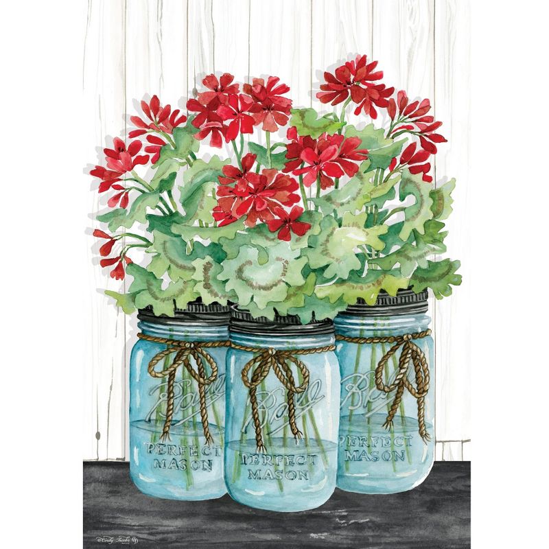Home & Garden 18.0" Geranium Jars Mason Jar Summer Custom Decor  -  Flags