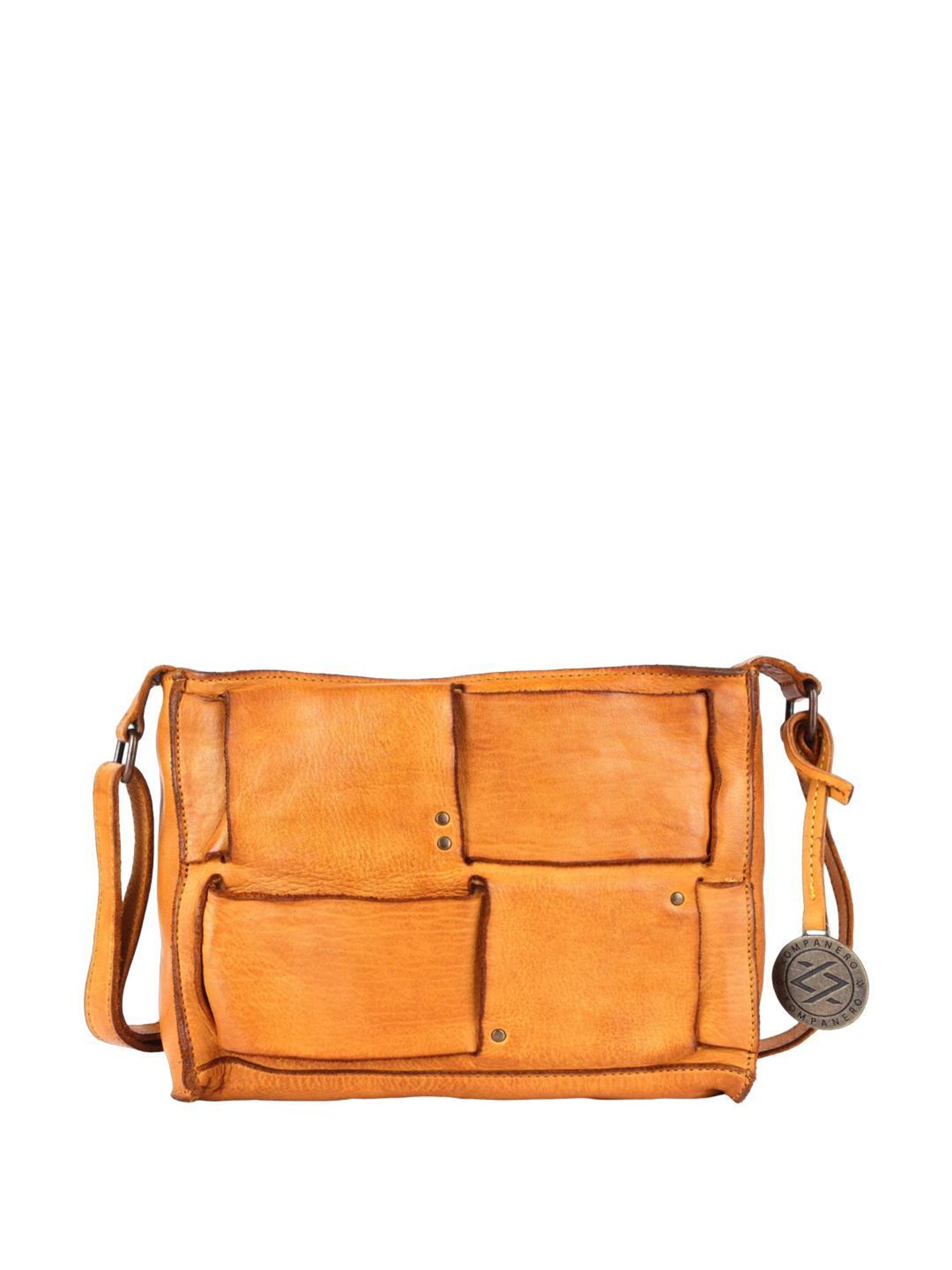 KOMPANERO Rochelle Yellow Solid Sling Handbag