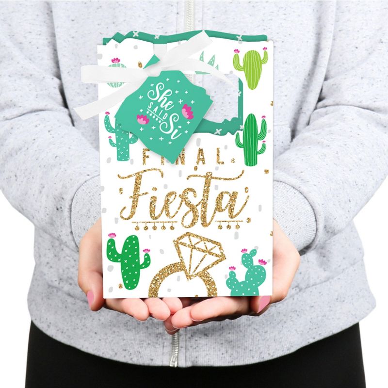 Big Dot of Happiness Final Fiesta - Last Fiesta Bachelorette Party Favor Boxes - Set of 12