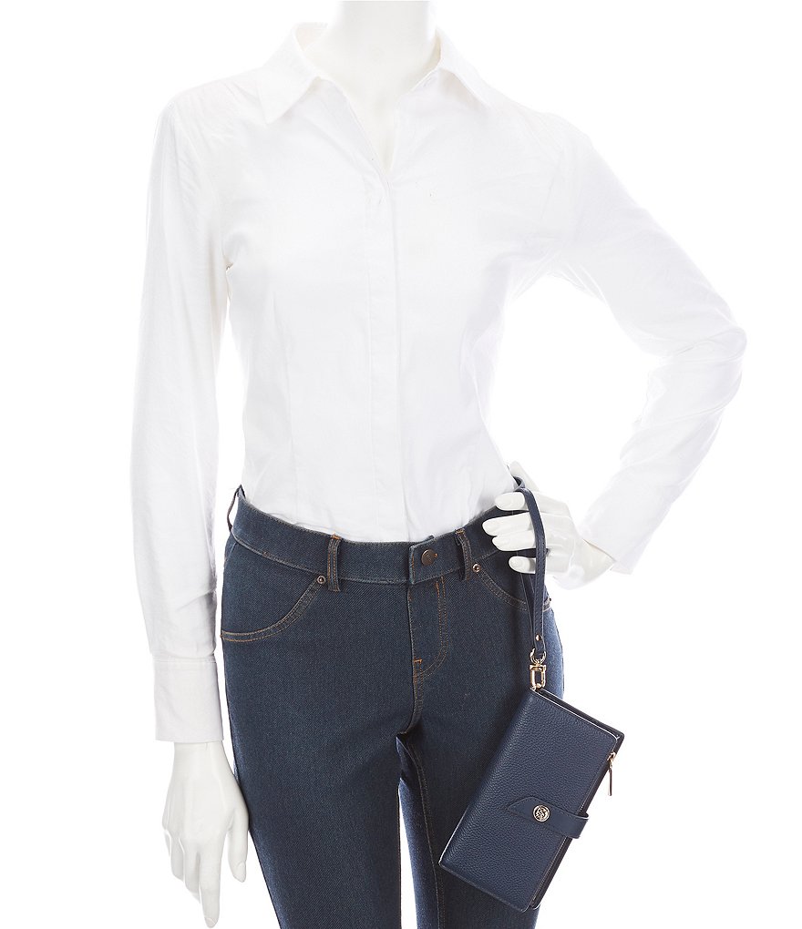 Michael Kors Zebra Signature Jet Set Double Zip Wristlet