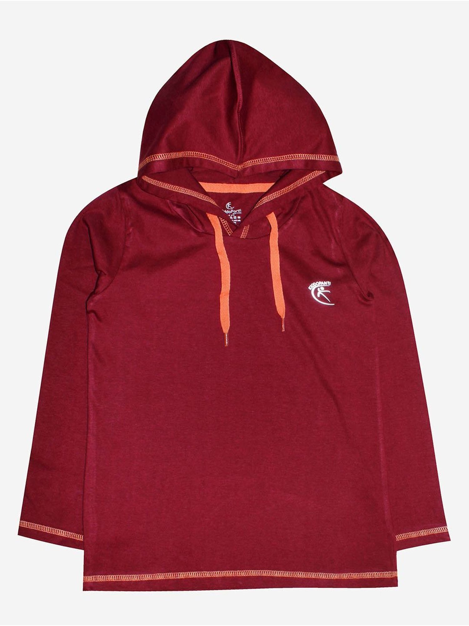 Kiddopanti Boys Maroon Solid T-Shirt