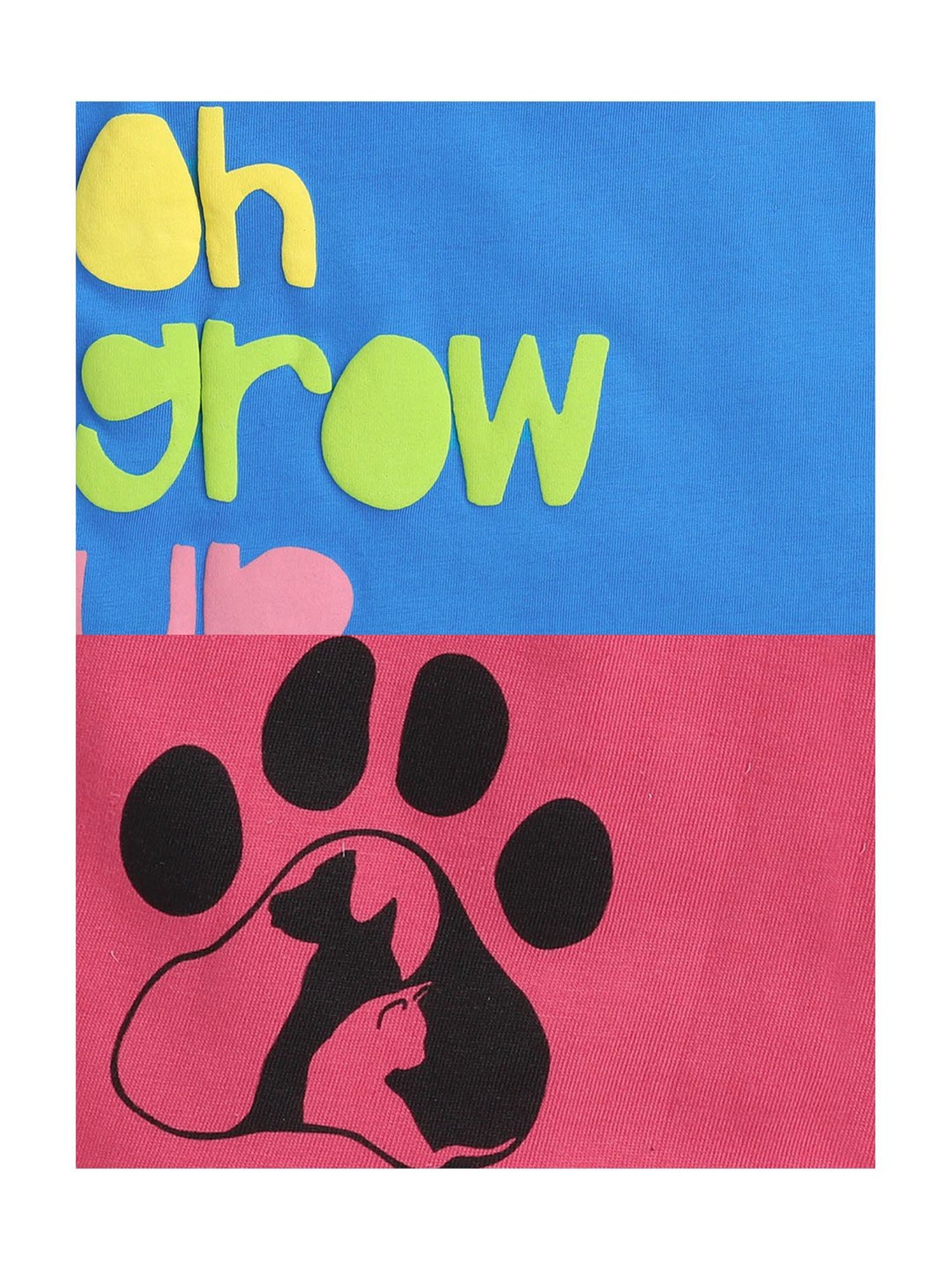 Bumzee Kids Royal Blue & Pink Printed T-Shirt with Shorts