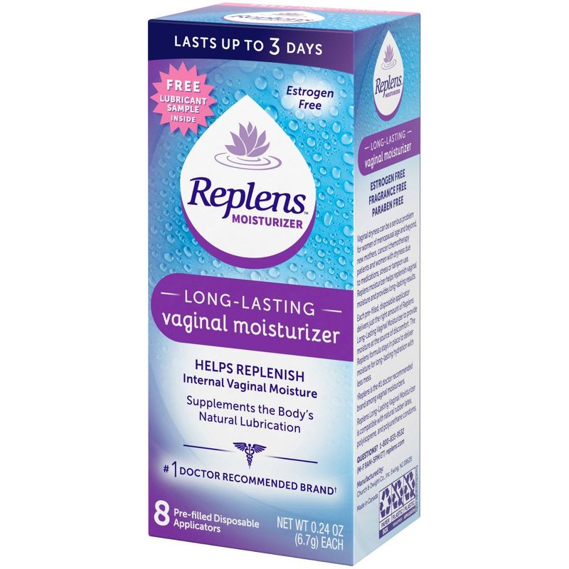 Replens Long Lasting Estrogen Free Vaginal Moisturizer - 8ct