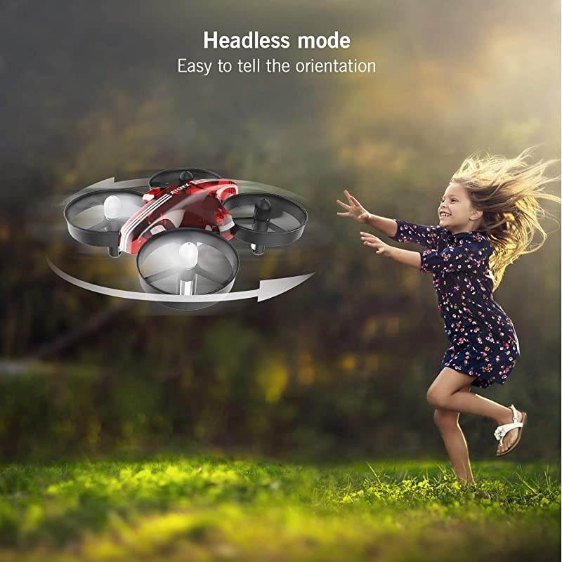 Mini Drone for Kids and Beginners,Portable Remote Control RC Quadcopter Drone Toy, Best Drone for Boys and Girls with Altitude Hold, 3D Flips, Headless Mode,LED Light&Extra Batteries AT-66(Red)&hellip;