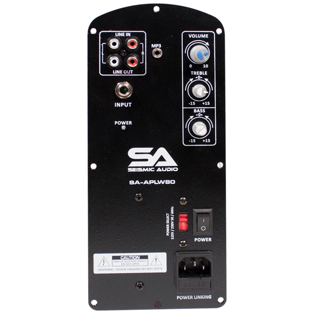Seismic Audio - SA-APLW80 - 120 Watt Class AB Plate Amplifier for PA/DJ Loudspeaker Cabinets - Class AB Replacement Amplifier