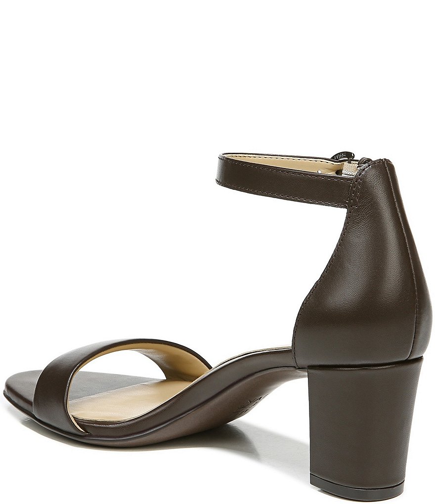 Naturalizer Vera True Colors Leather Ankle Strap Block Heel Dress Sandals
