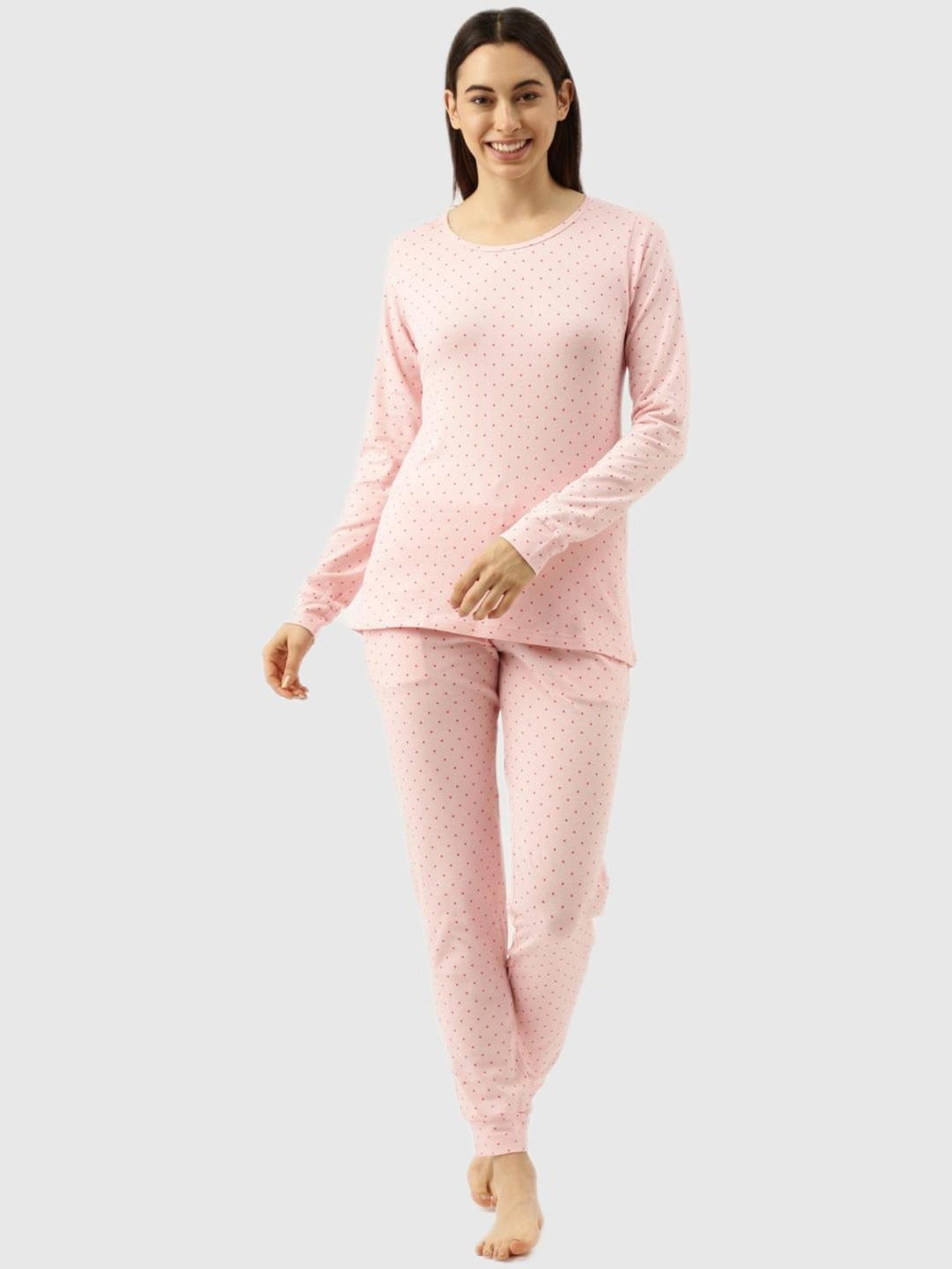 Clt.s Pink Polka Dot Pajama Set