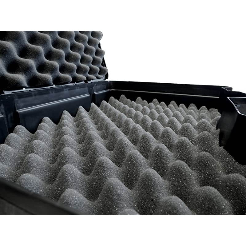 Wireless Microphone System Hard Case with Customizable Foam Fits Pyle Pro PDWM3400, PDWM3375 Premier Series Uhf, Handheld Mics, Pyle Body Pack Transmitters, Headsets and Lavalier