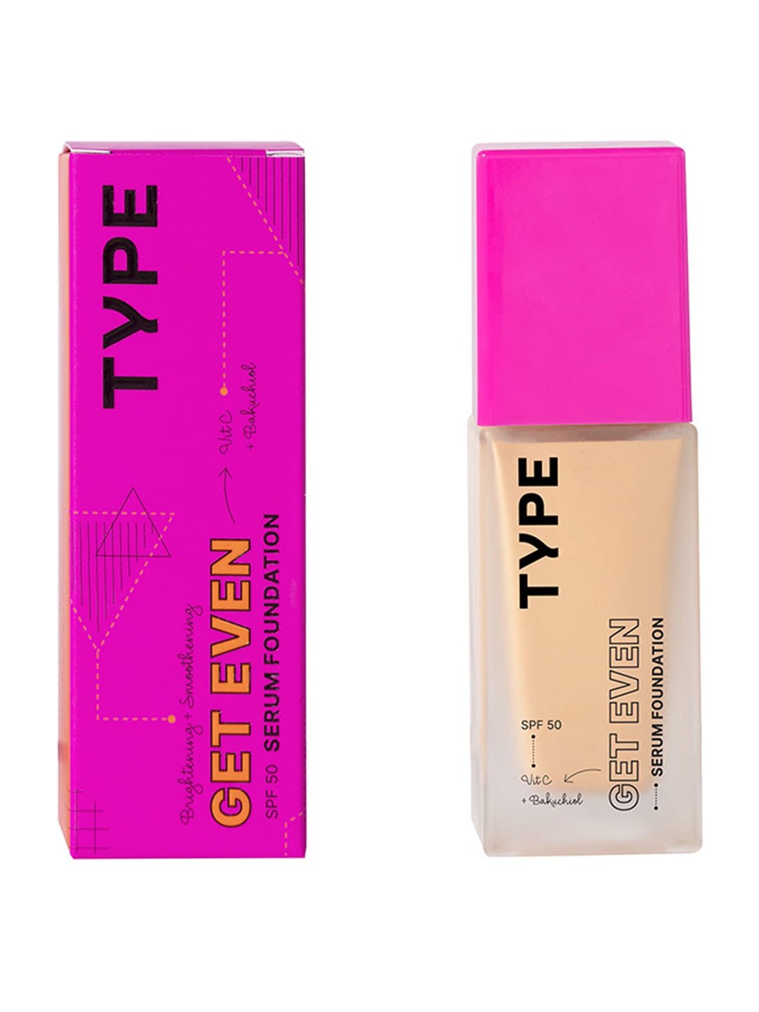 TYPE BEAUTY Get Even SPF 50 PA++++ Serum Foundation Demerara - 30 ml