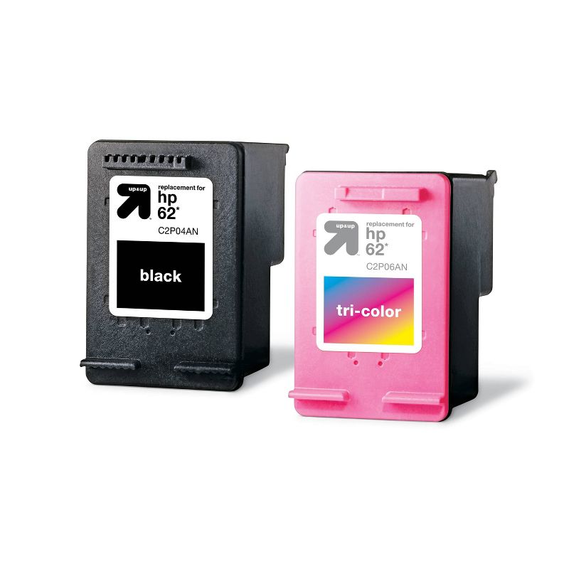 Remanufactured Black/Color Standard Combo Pack Ink Cartridges – Compatible with HP 62 Ink Series Printers - TAR62CP - up & up™
