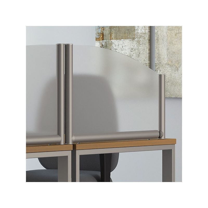 Bush Business Furniture 24W Side Desk Top Privacy Screen, Frosted Acrylic/Anodized Aluminum PSP124FR