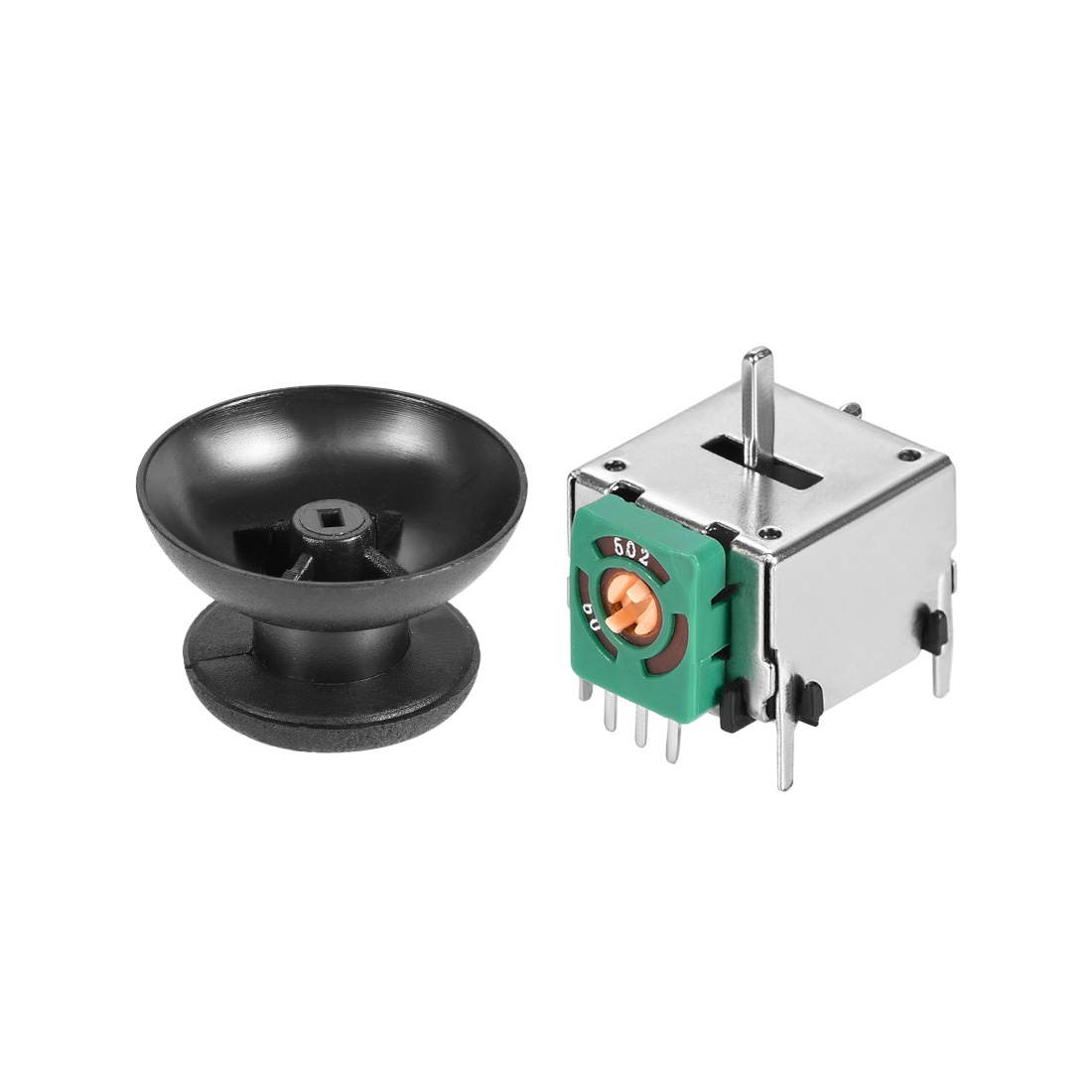 5K Omh 3D Analog Joystick Potentiometers with Knobs Wireless Module Controller Rocker Up & Down Latching for Handheld Game Xbox Green 4pcs