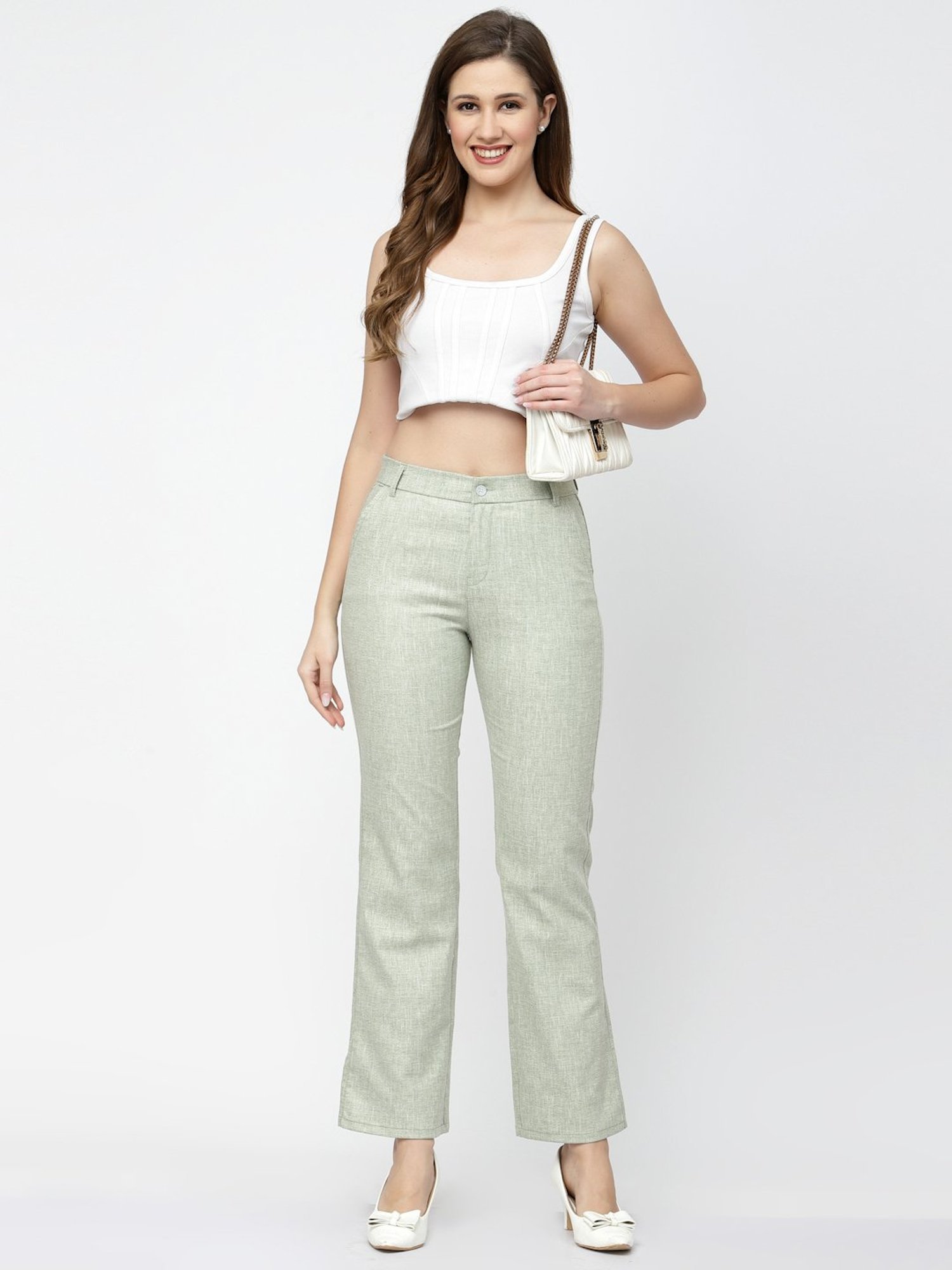 Westwood Olive Relaxed Fit Mid Rise Trousers