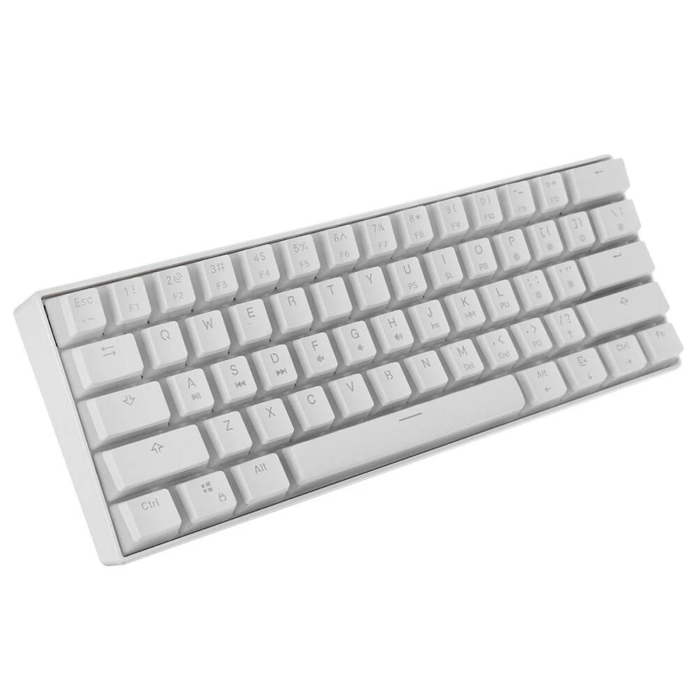 Gamakay MK61 Wired Mechanical Keyboard Gateron Optical Switch Pudding Keycaps RGB 61 Keys Hot Swappable Gaming Keyboard