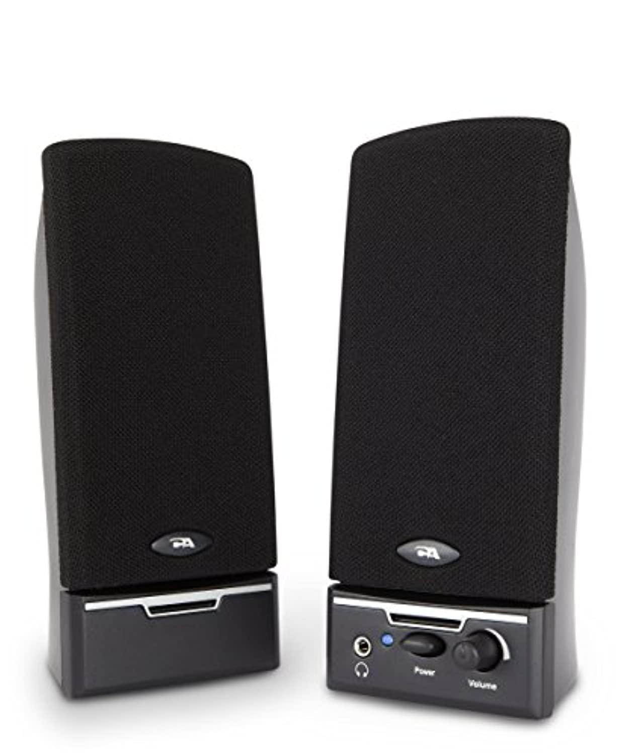 Cyber Acoustics 2.0 Amplified Speaker System Delivering Quality Audio (CA-2014WB)