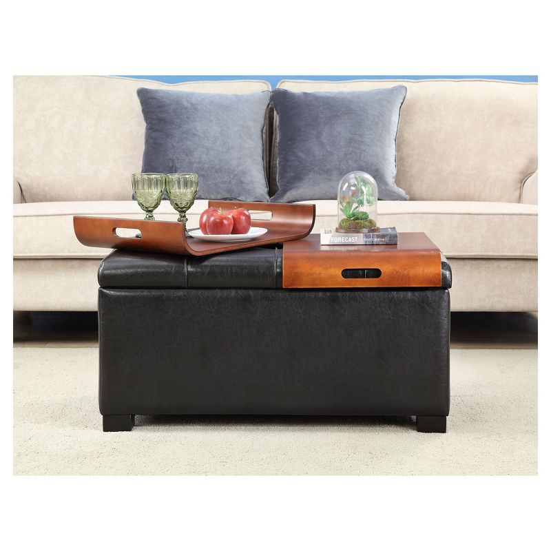 Storage Ottoman With Trays Black - Breighton Home