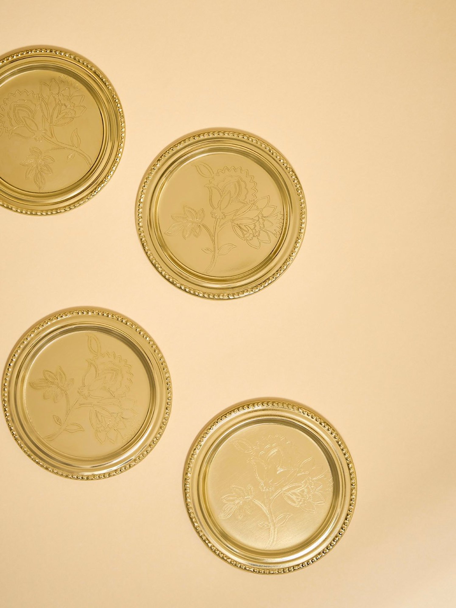 Westside Home Gold Coasters (Set of 4)- Festive Season Gift