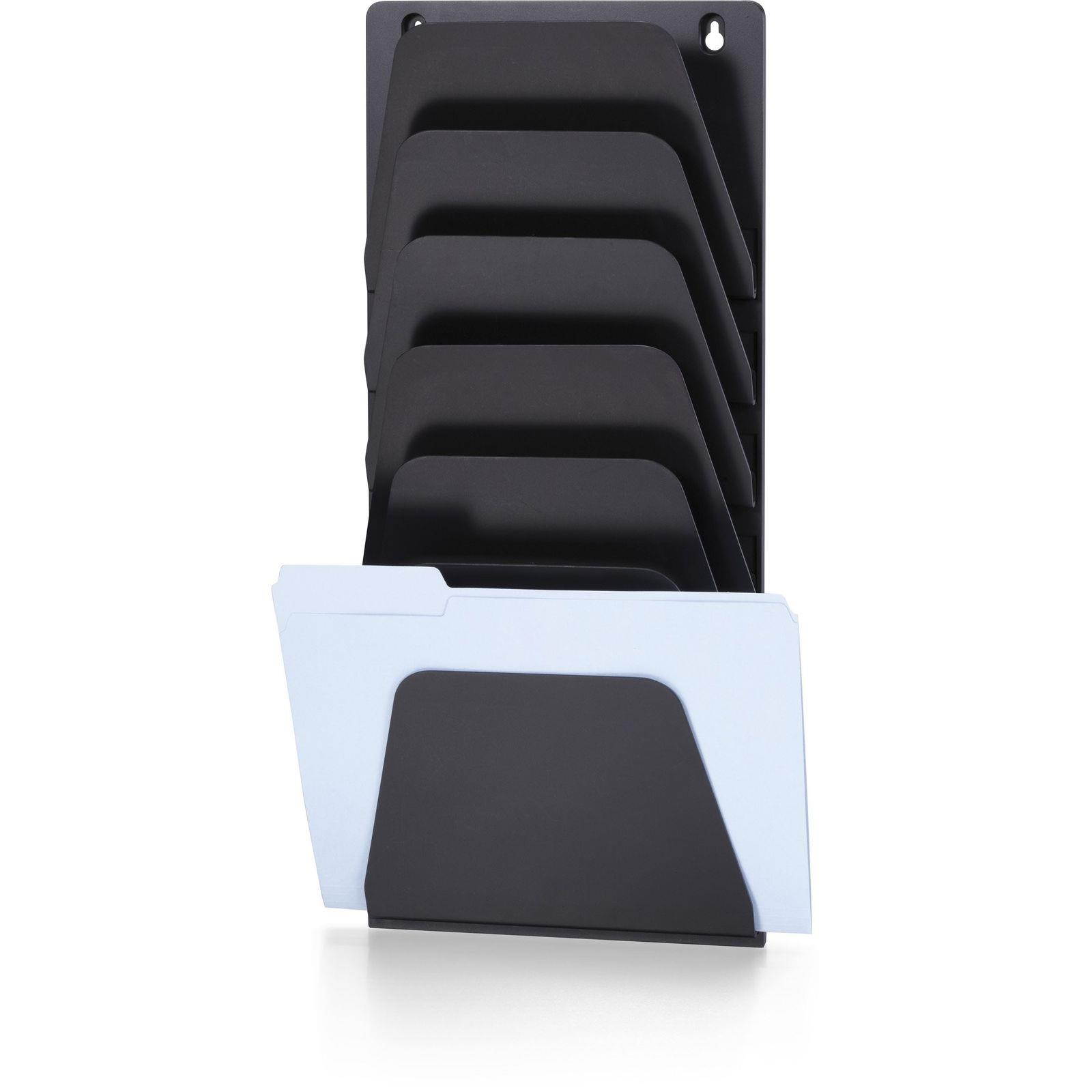 Officemate Wall File Holder, Letter/Legal, 7 Pockets, Black (21505) Pack of 1
