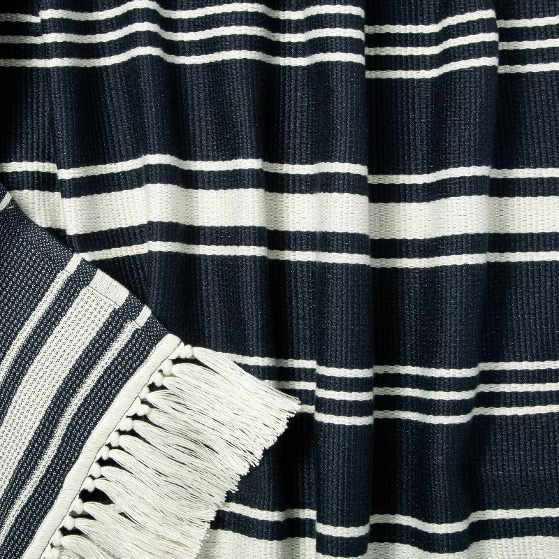 Woven Throw Blanket Navy - Threshold™ designed with Studio McGee