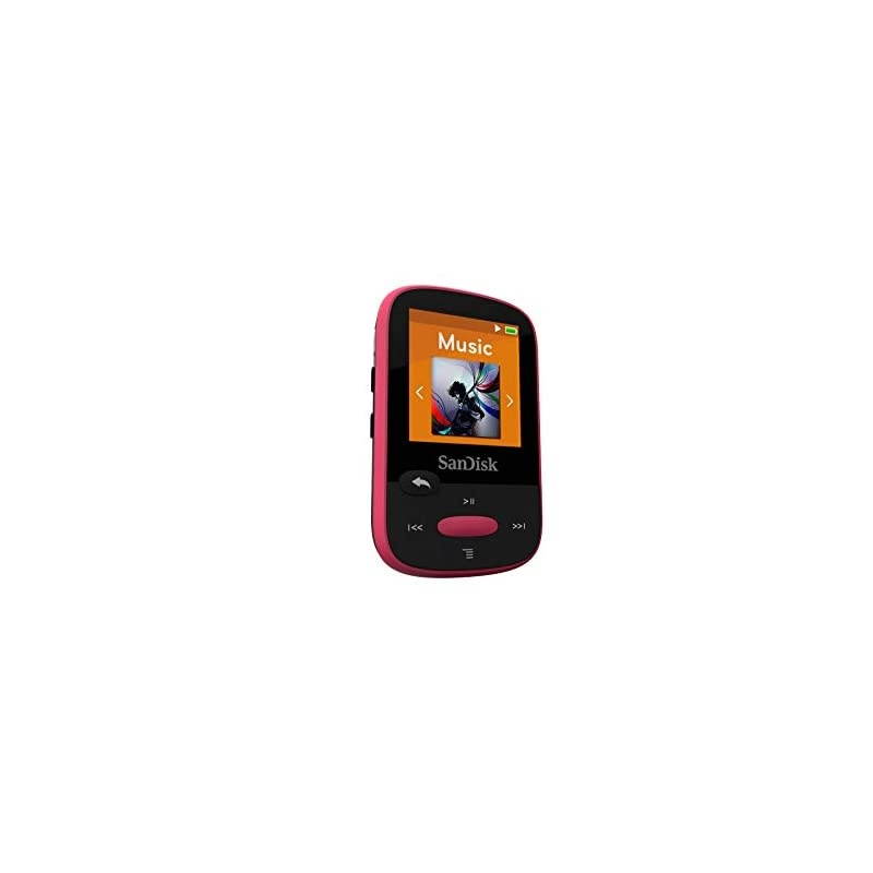 8GB Clip Sport MP3 Player Pink LCD Screen and FM Radio SDMX24008GG46P