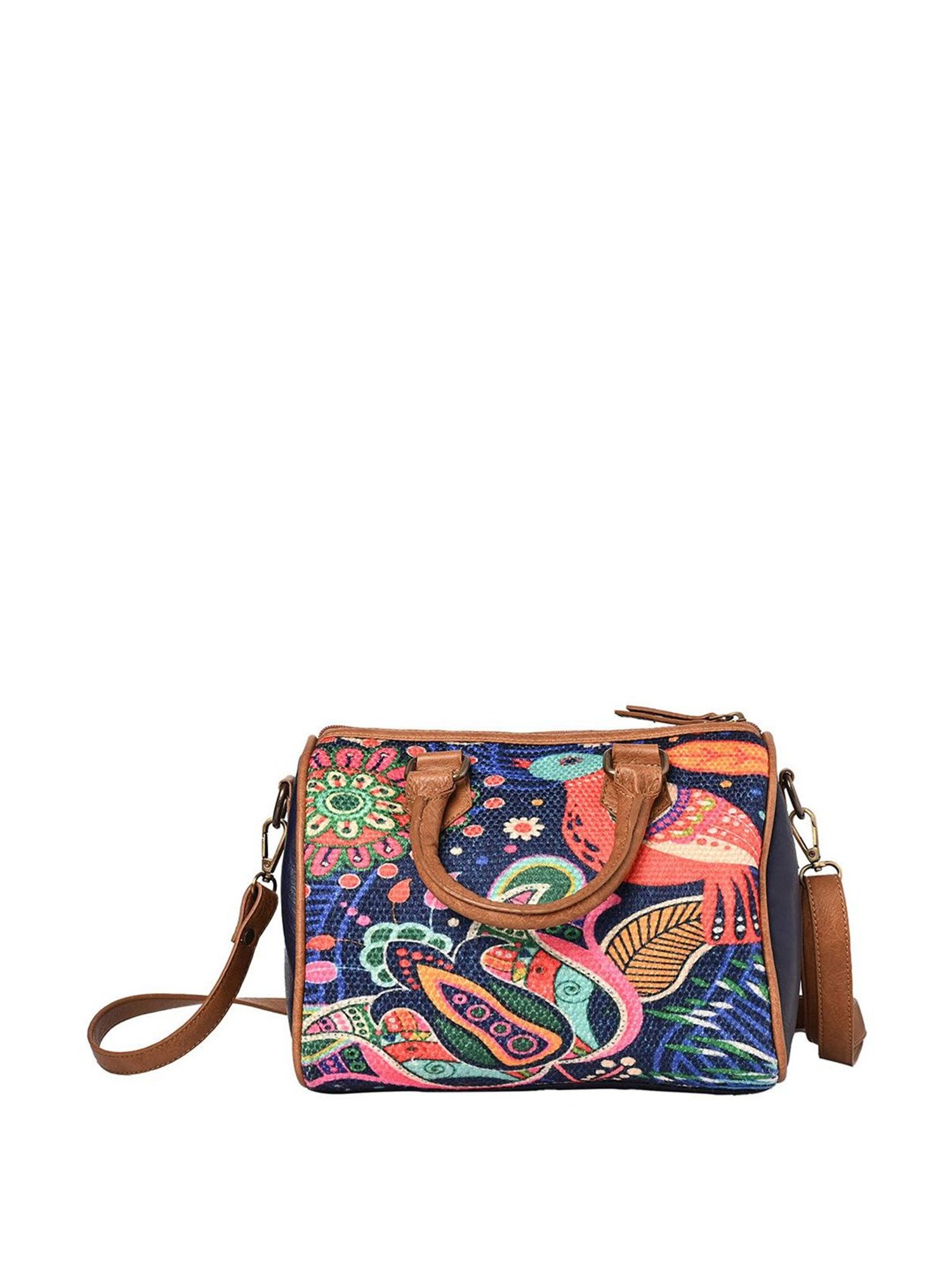 Mona B Oasis Navy Printed Small Handbag
