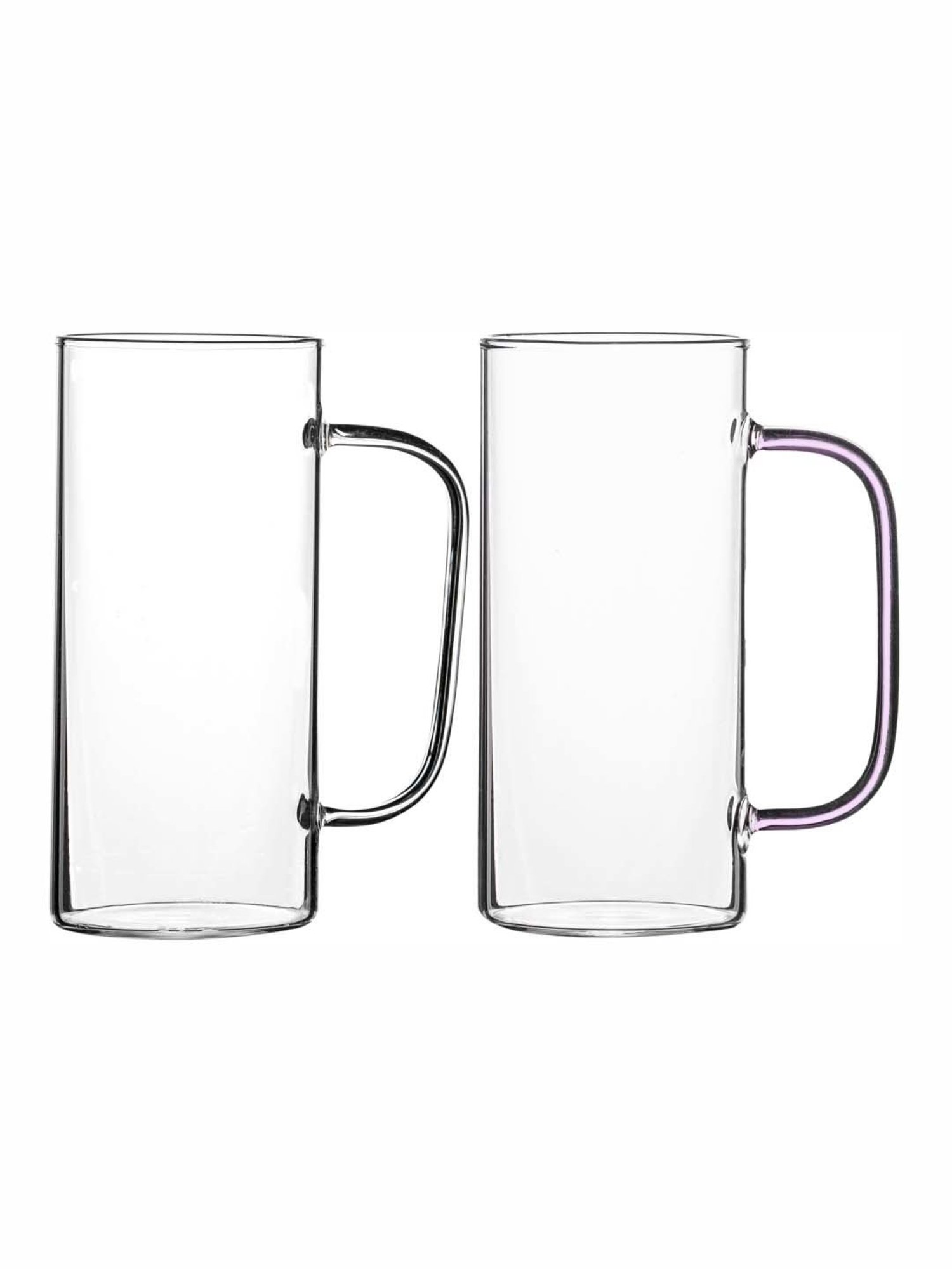 Melbify Roll Sip Transparent Cocktail Glass with straw 250ml - Set of 2