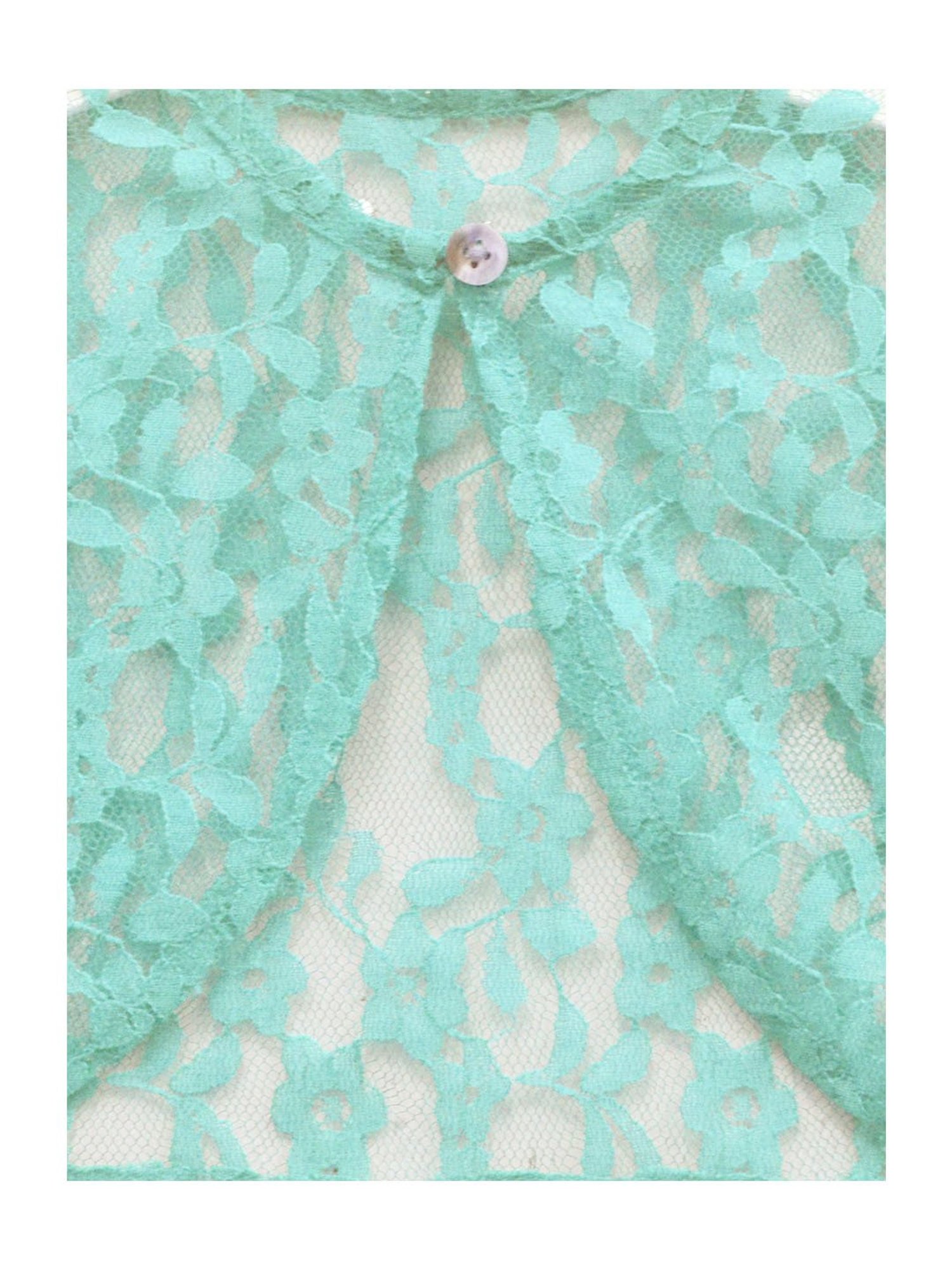 A.T.U.N. Mint Blue Lace Full Sleeves Shrug