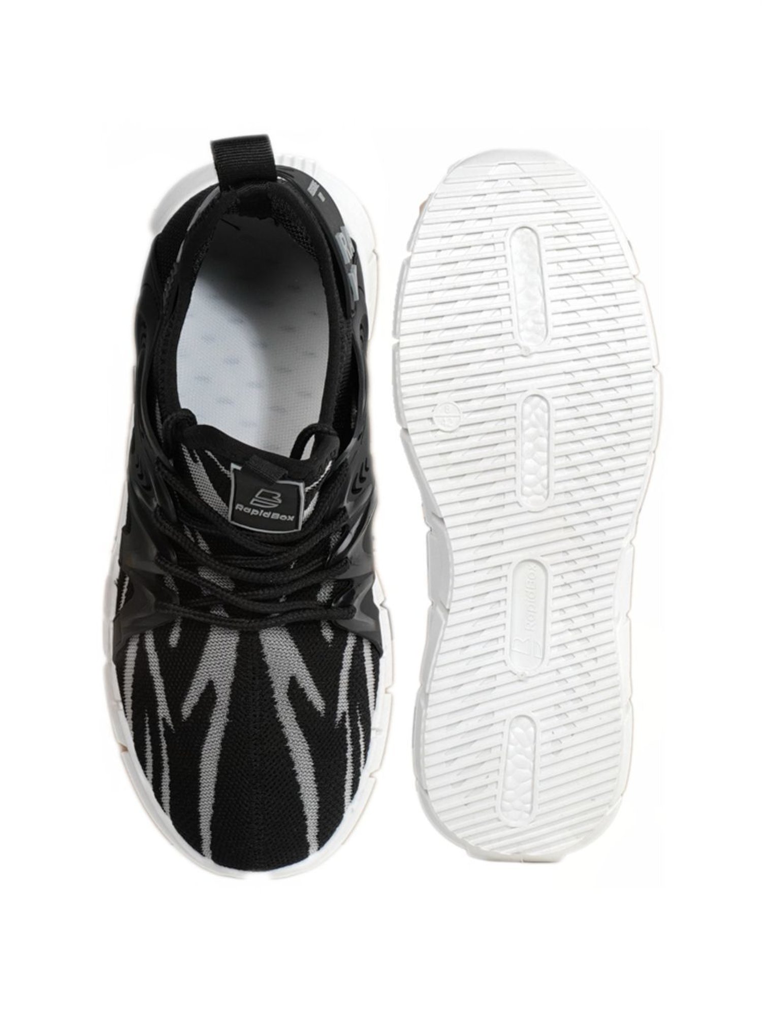 Rapid Box Men's Black Running Shoes