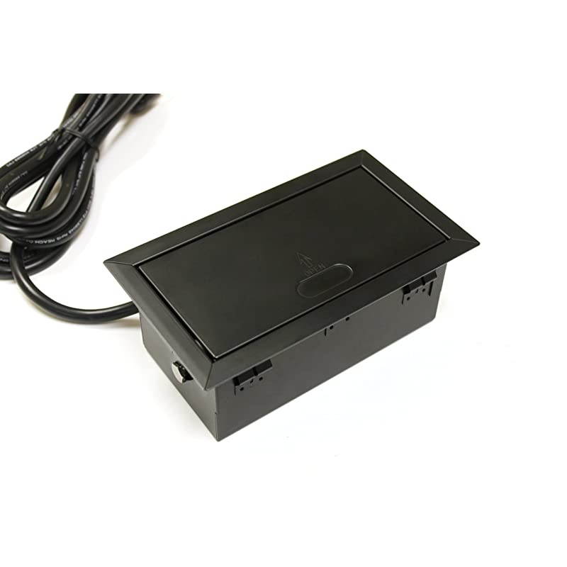 in Desk Popup Power Data Center 2 Power Plugs 2 USB Ports 1 Universal Data Port 1 Phone Jack Surge Protected UL Certified