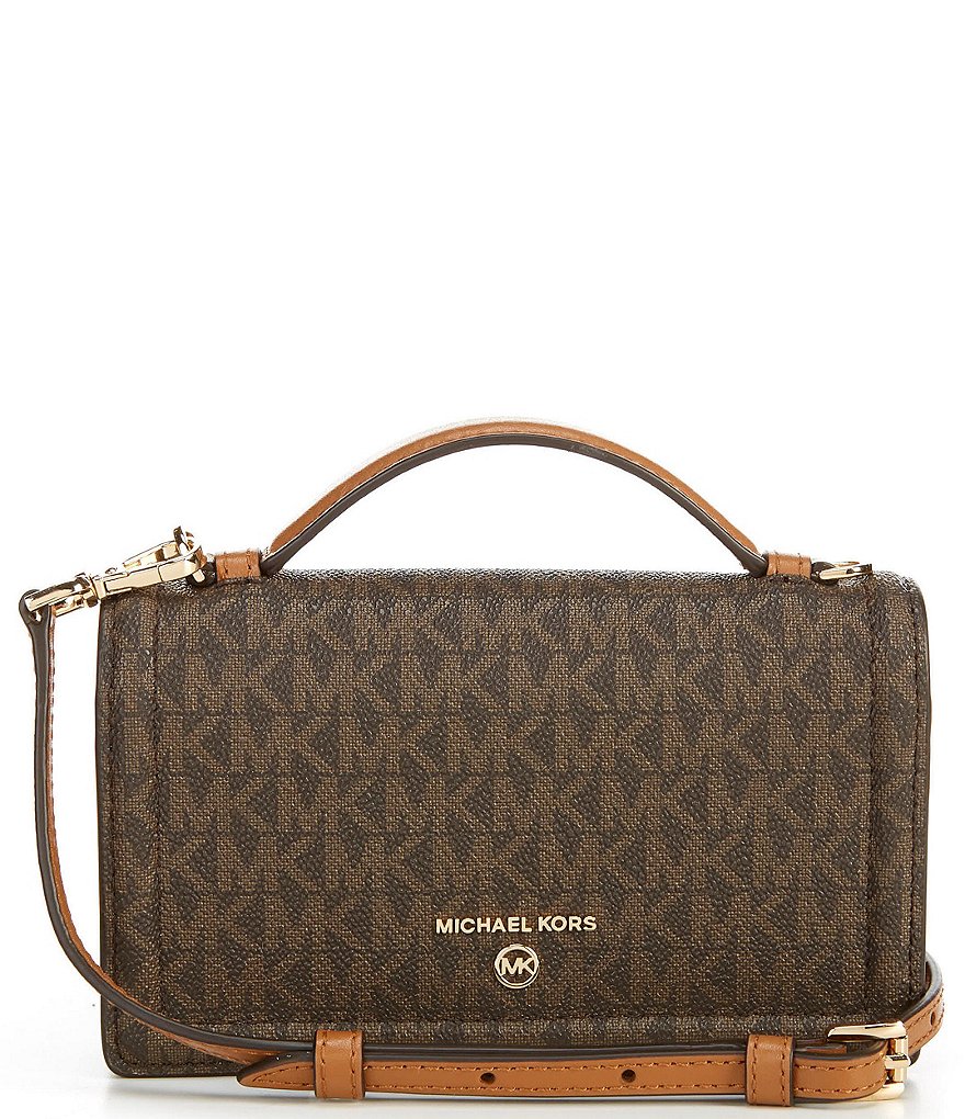 Michael Kors Signature Jet Set Charm Top Handle Phone Crossbody Bag