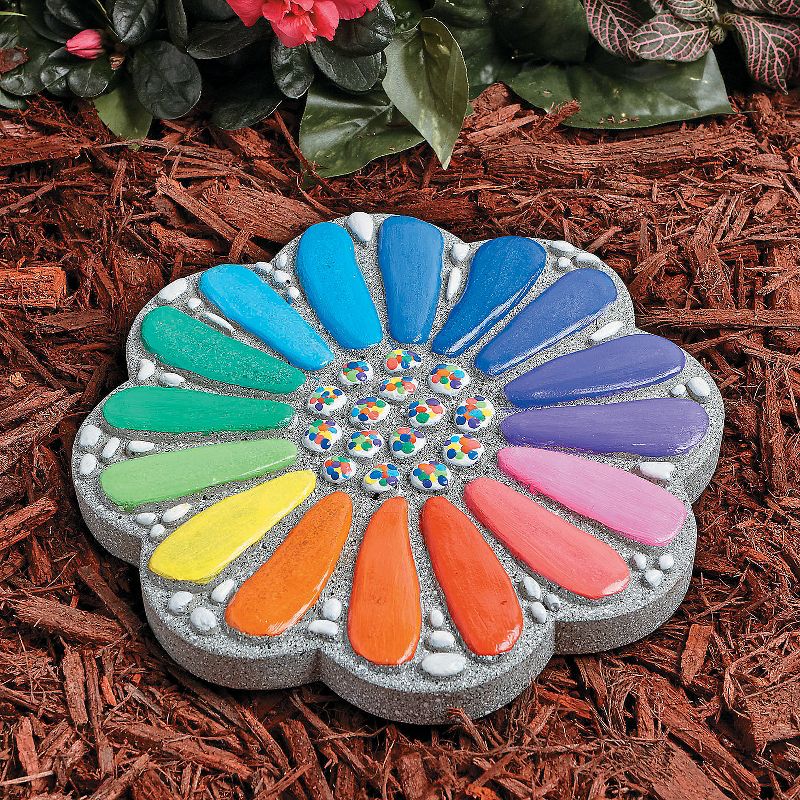 MindWare Paint Your Own Stepping Stone: Flower - Creative Activities -14 Pieces