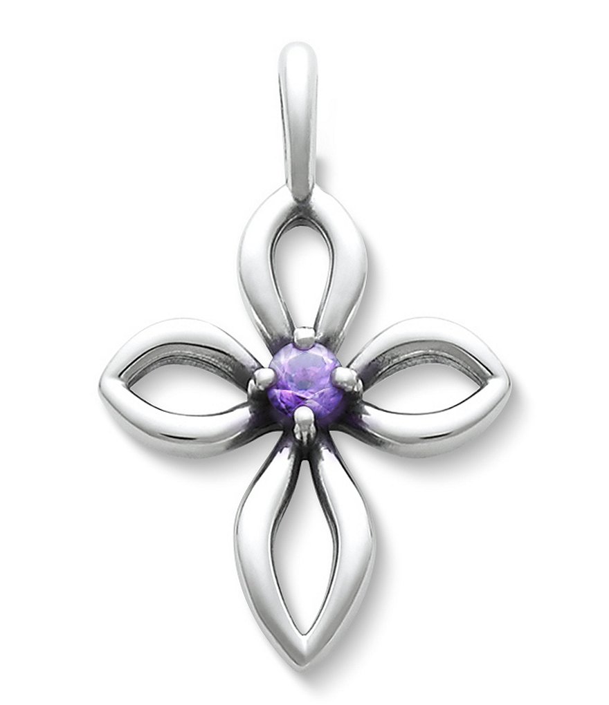 James Avery Avery Remembrance Cross February Birthstone with Amethyst