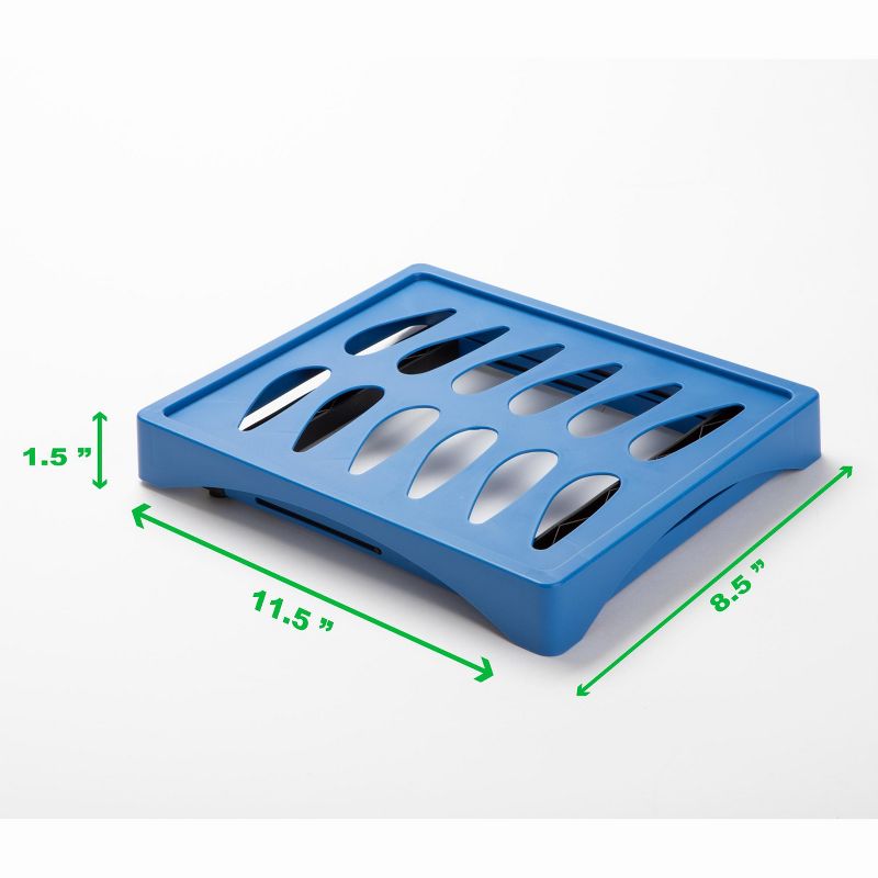 Mind Reader Heavy Duty Adjustable Height Blue Plastic Locker Shelf