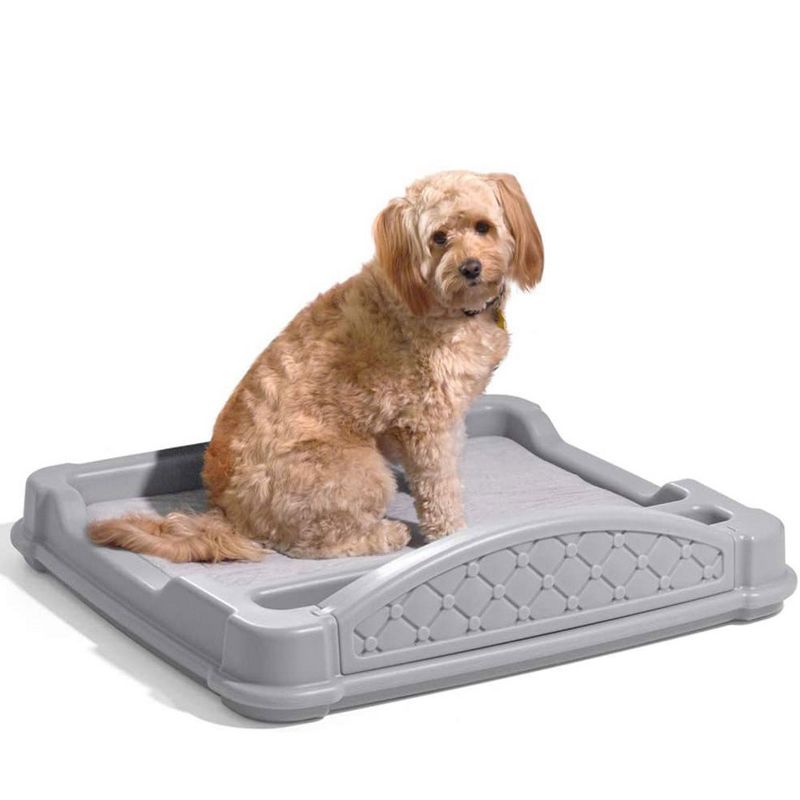 Step2 597899 Close N Cozy Hideaway Comfortable Dog Bed for Small to Medium Dogs with Easy to Clean Cushion and Storage Space, Gray