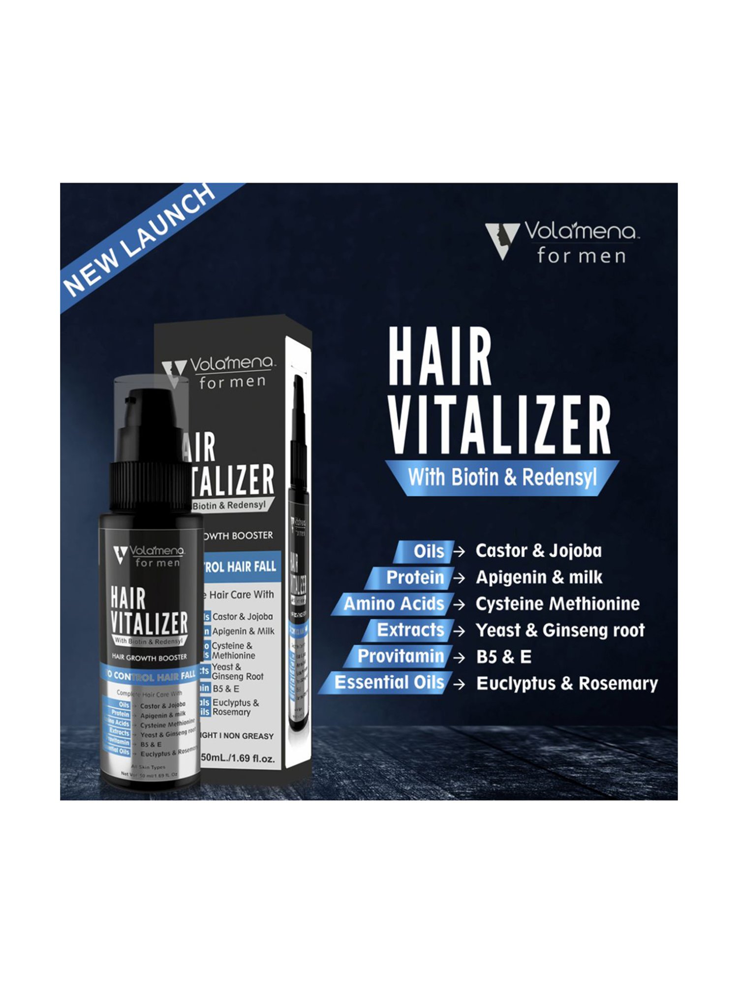 Volamena Proactive Hair Vitalizer for Men - 50 ml
