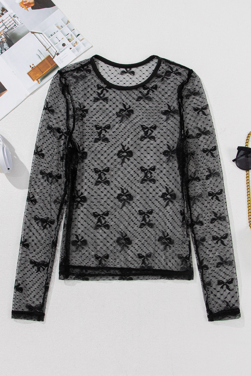 Bohemian Patterned Pullover Long Sleeve Blouse