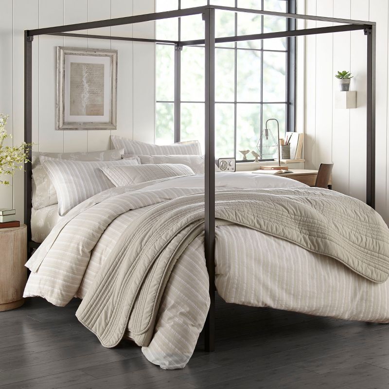 King Oakdale Duvet Cover Set Gray - Stone Cottage