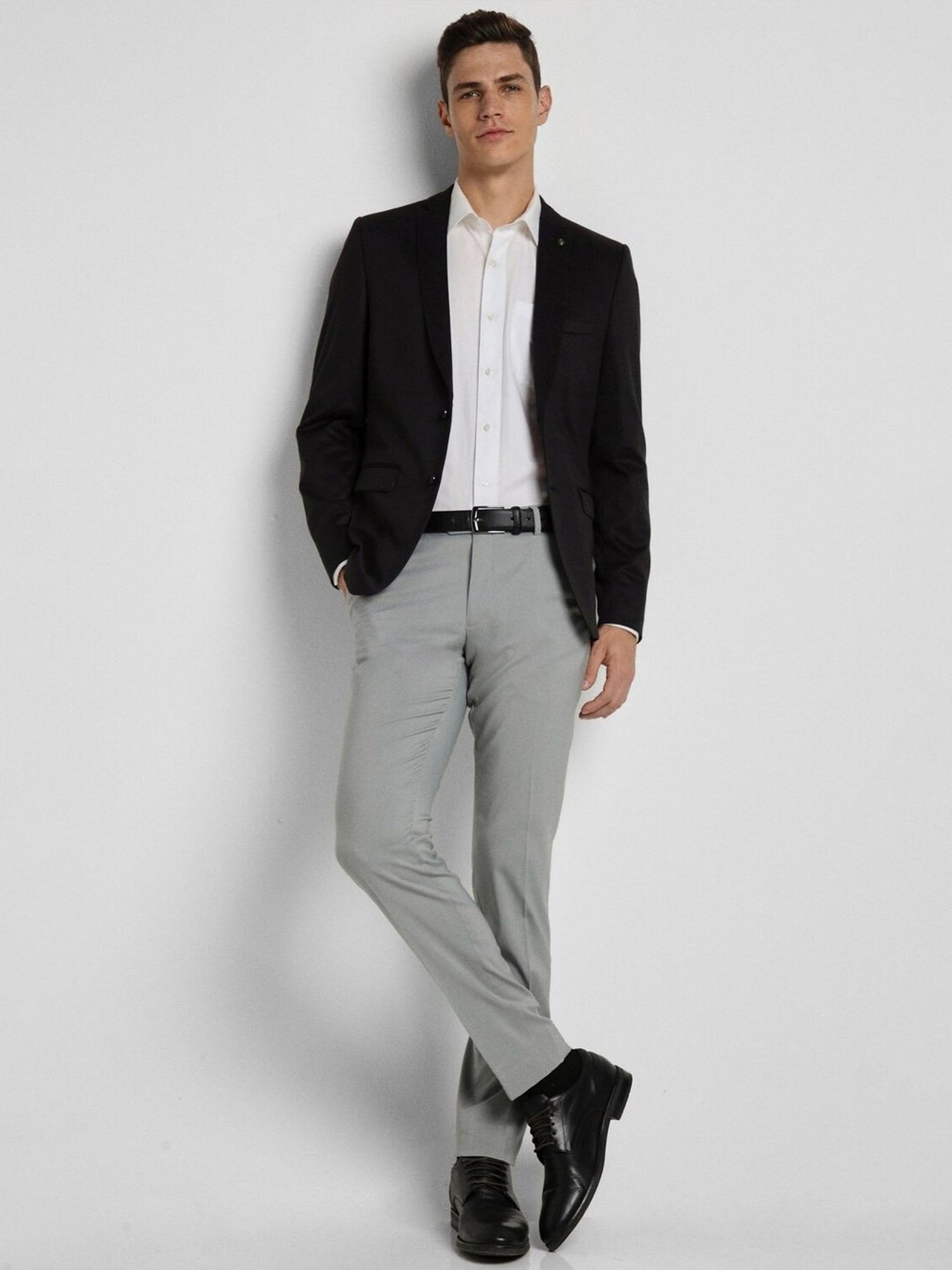 Allen Solly Black Slim Fit Blazer